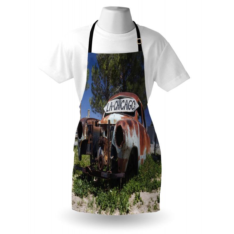 Old Abandoned Car USA Apron