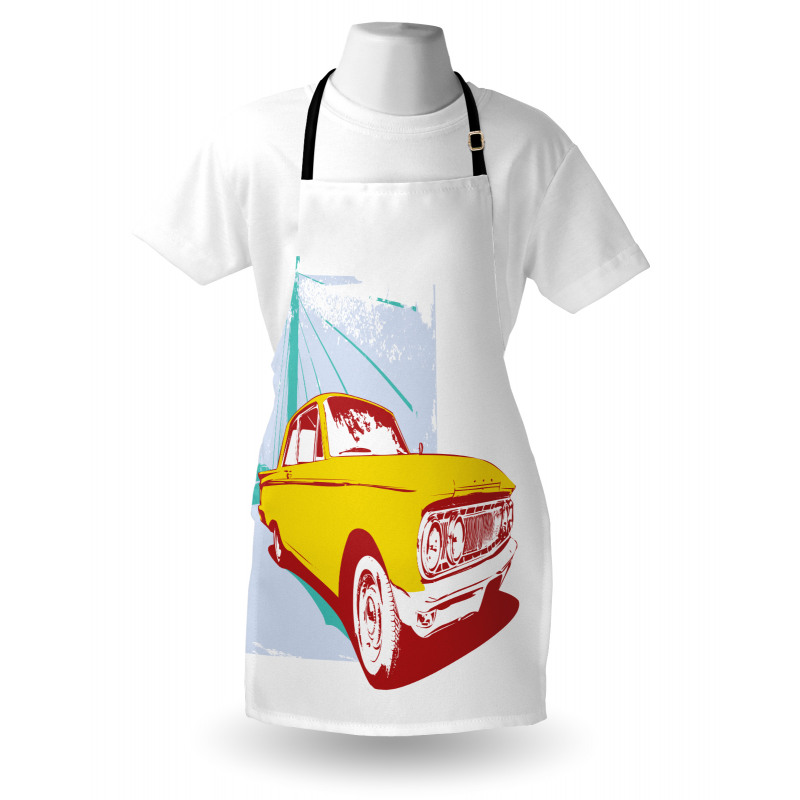 Old Car Grunge Artwork Apron