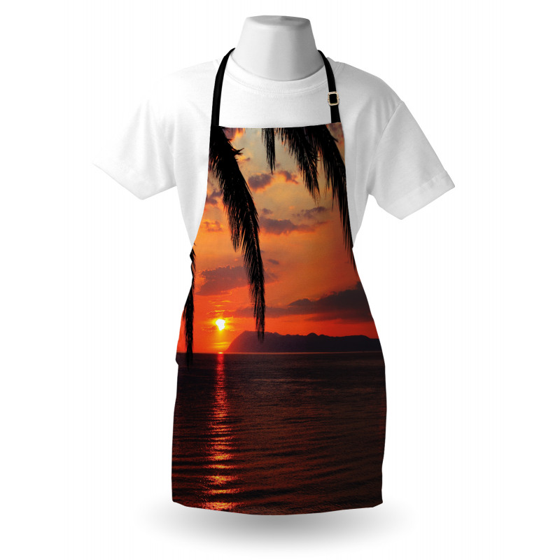 Sunrise on Sea and Palms Apron