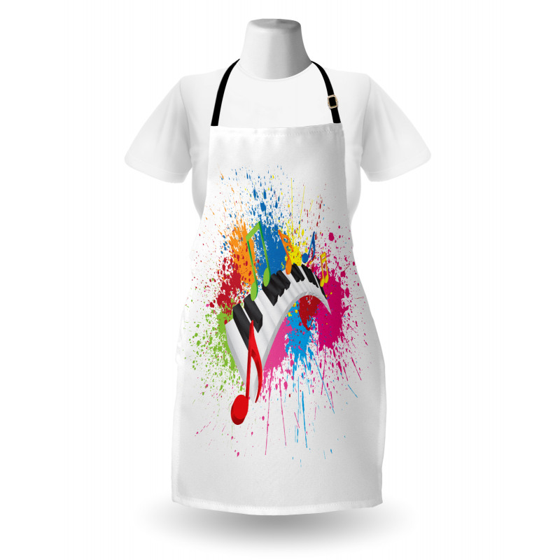 Paint Splatter Keyboard Fun Apron