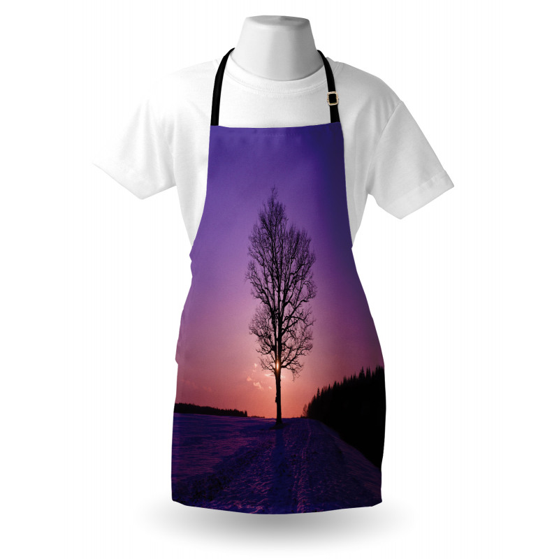 Oak Sunset Winter Time Apron