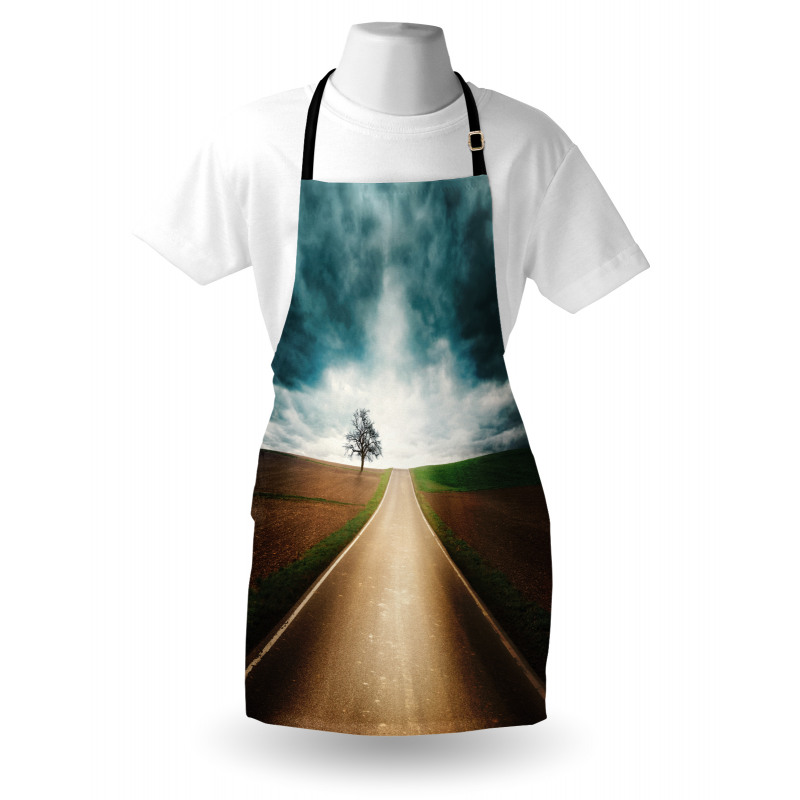 Roads Travel Clouds Apron