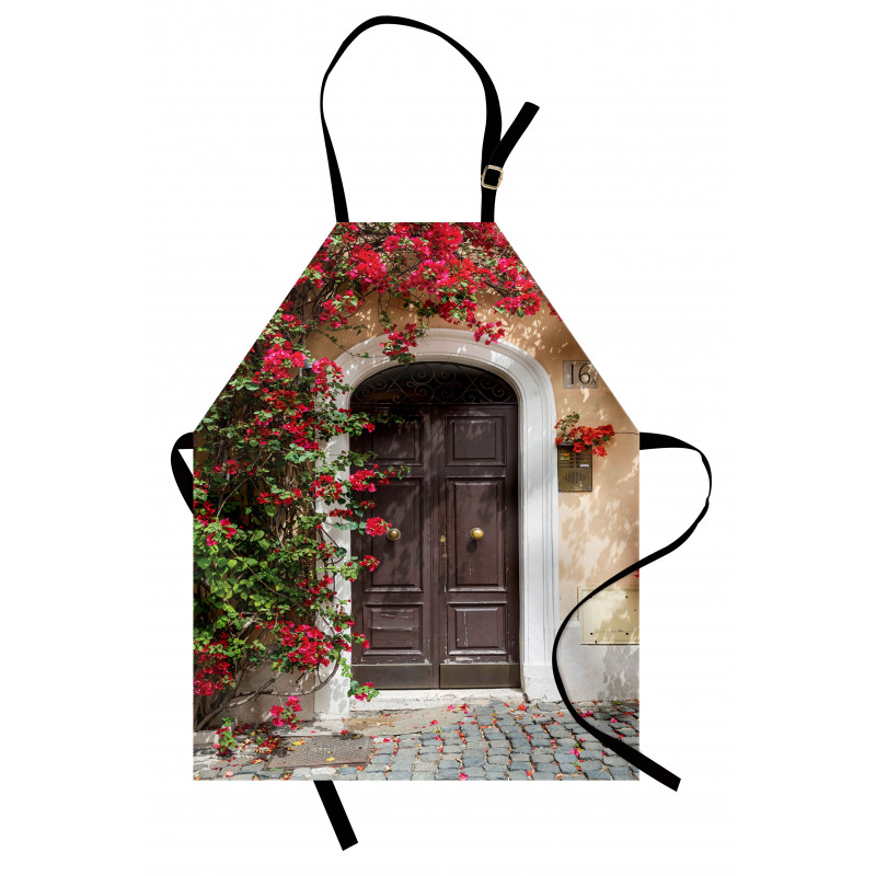 Old Door with Flowers Apron