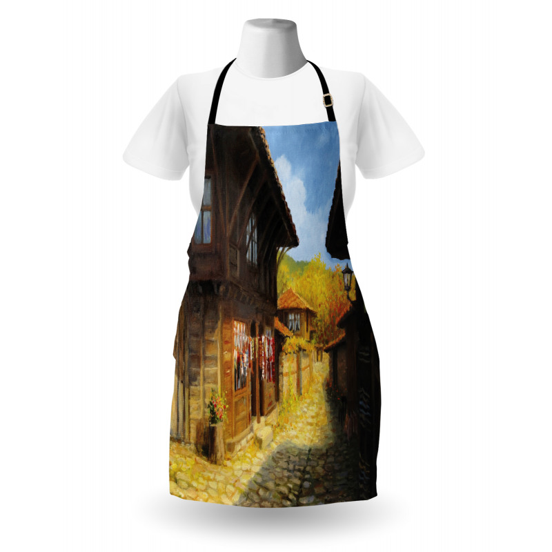 Wooden Houses in Fall Apron