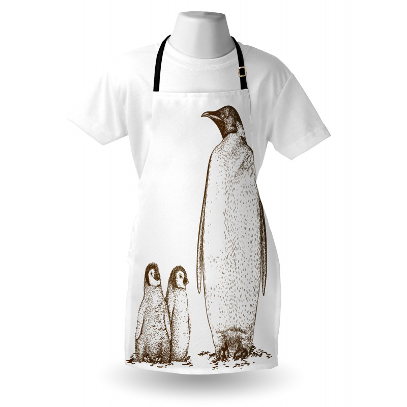 King and Baby Penguin Apron