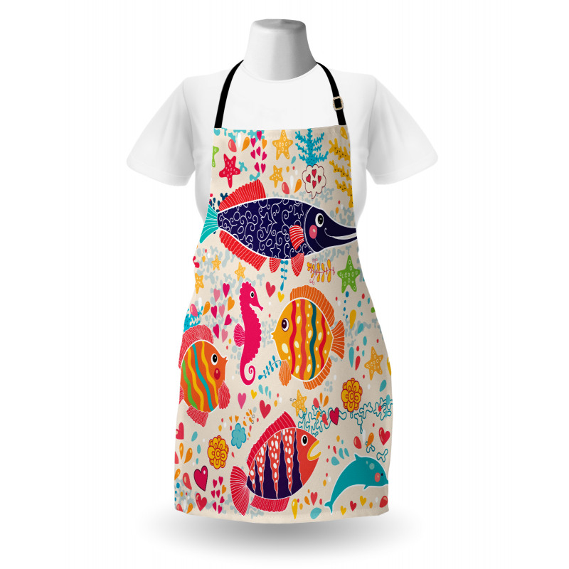 Cartoon Underwater Fish Apron