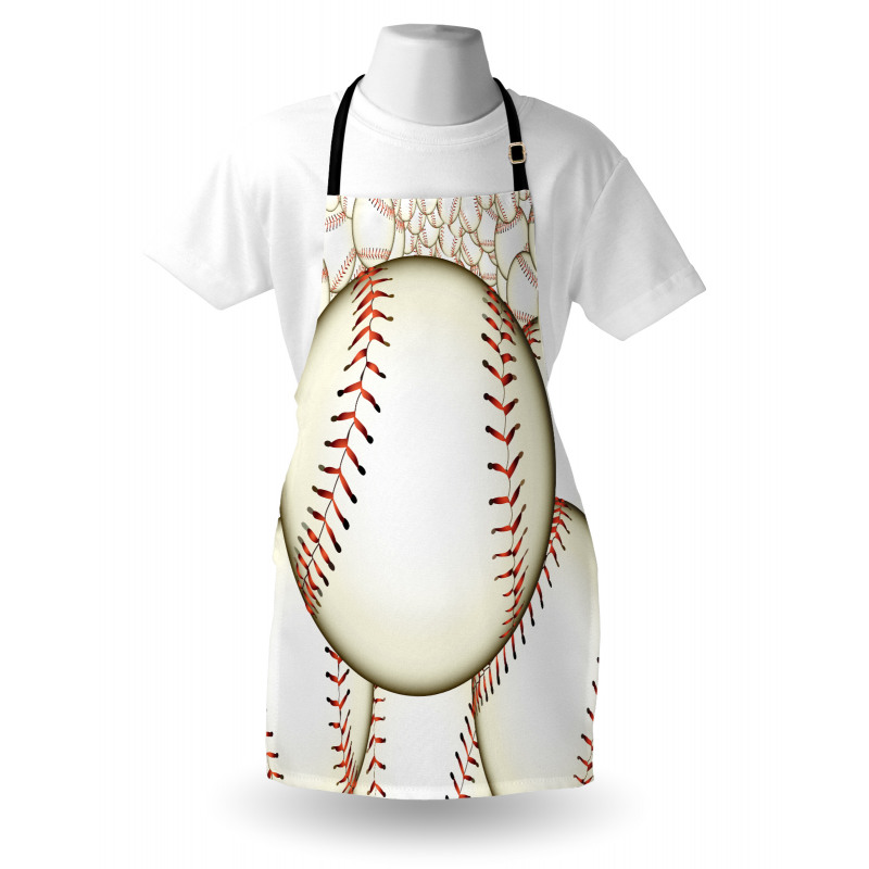 Spor Mutfak Önlüğü Beyzbol Topu Desenli