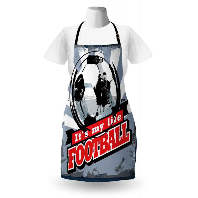 Grungy Football Pop Art Apron