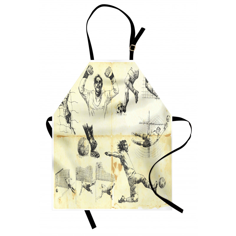 Soccer Players Artwork Apron