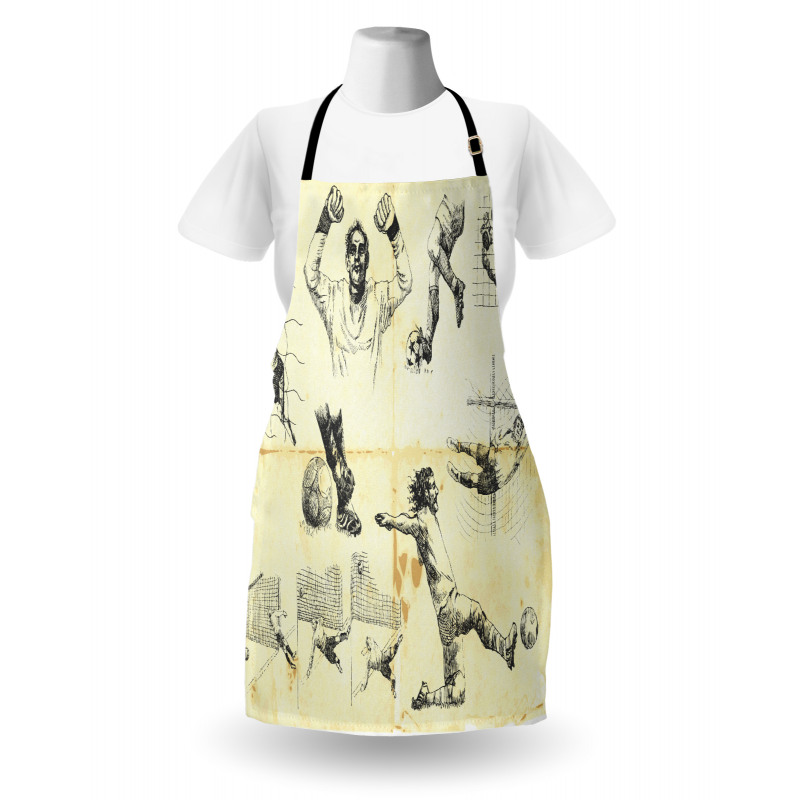 Soccer Players Artwork Apron