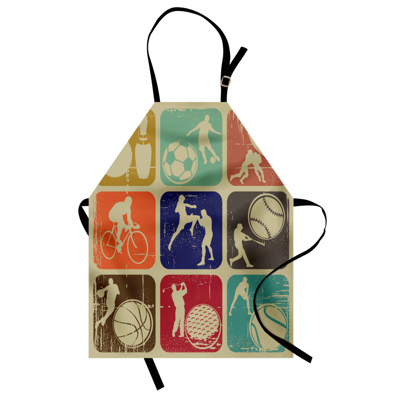 Grunge Sports Banners Apron