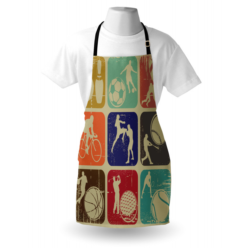 Grunge Sports Banners Apron
