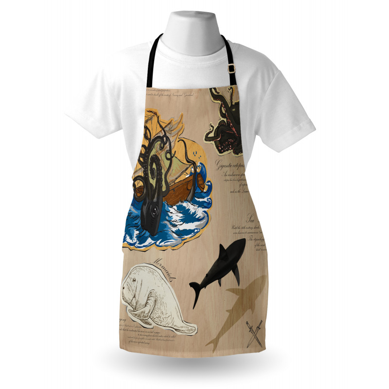 Sea Monsters Pirate Apron