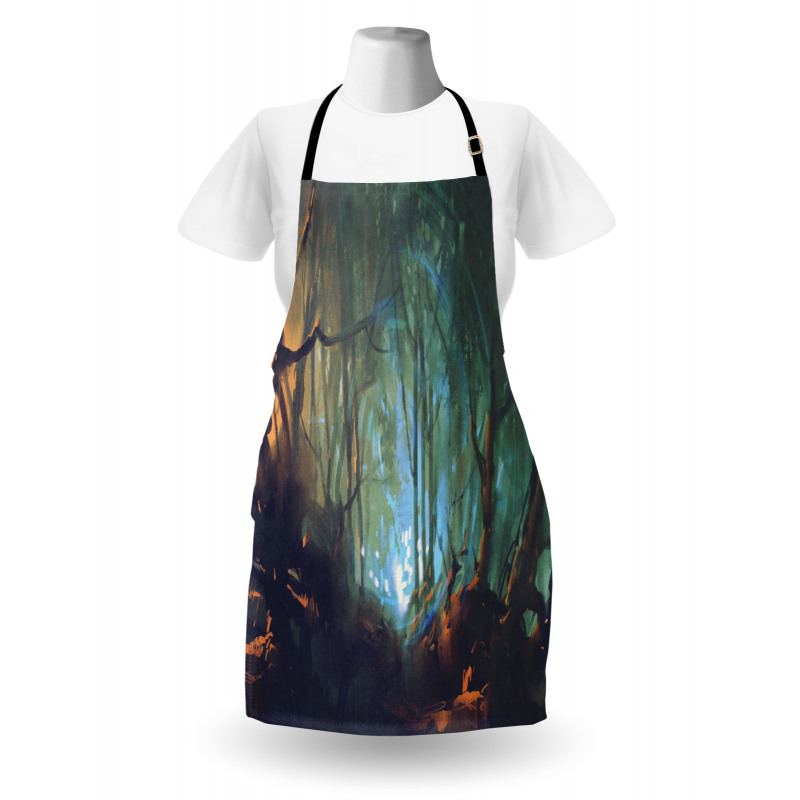 Mystic Dark Forest Apron