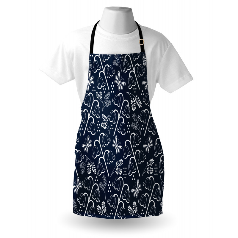 Hand Drawn Leaf Branch Apron