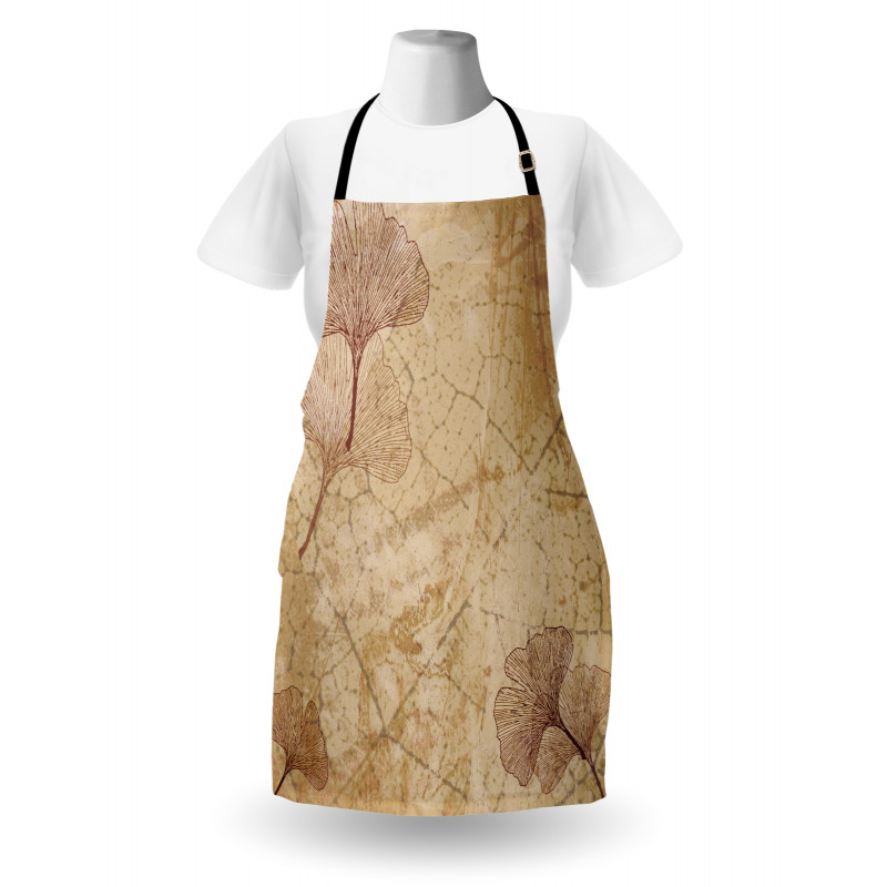 Vintage Leaves Grunge Apron