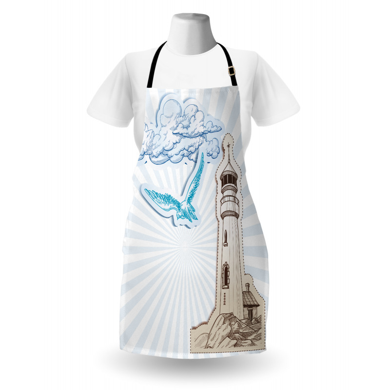 Blue Pop Art Style Apron