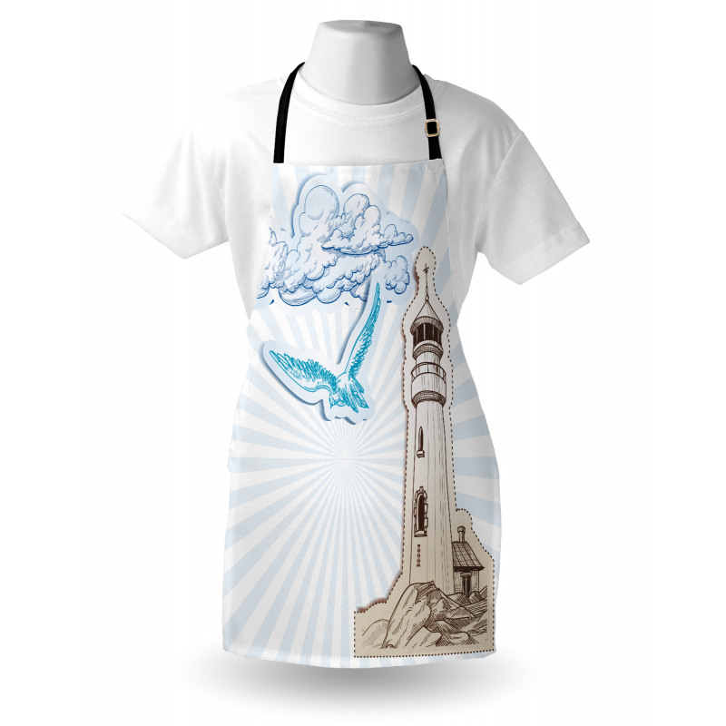 Blue Pop Art Style Apron