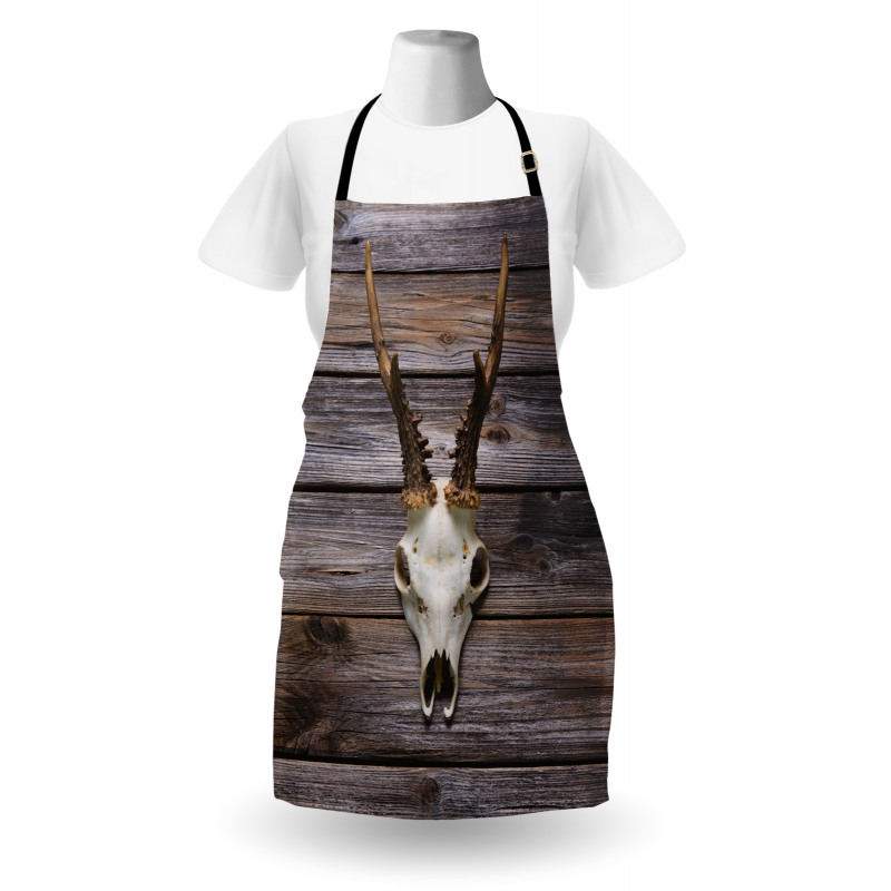 Rustic Antlers on Wood Apron