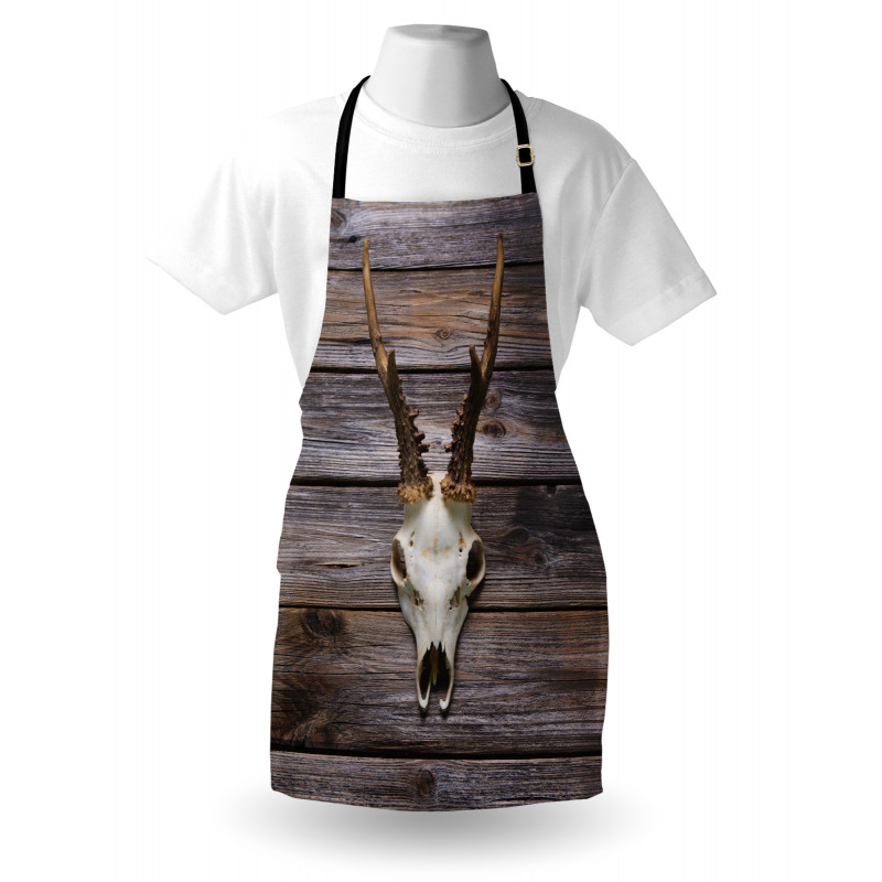 Rustic Antlers on Wood Apron