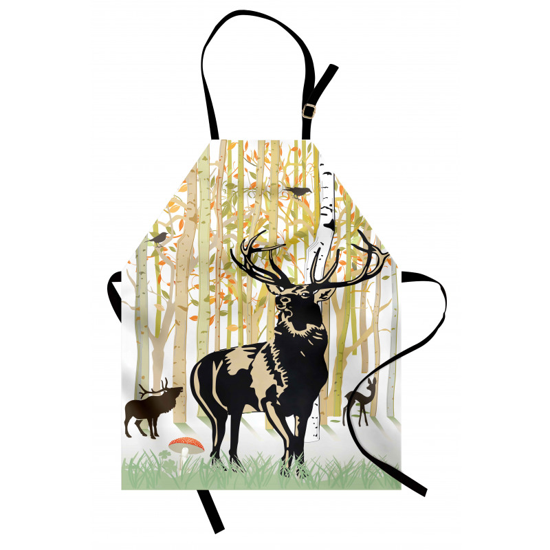 Autumn Forest Wild Animal Apron