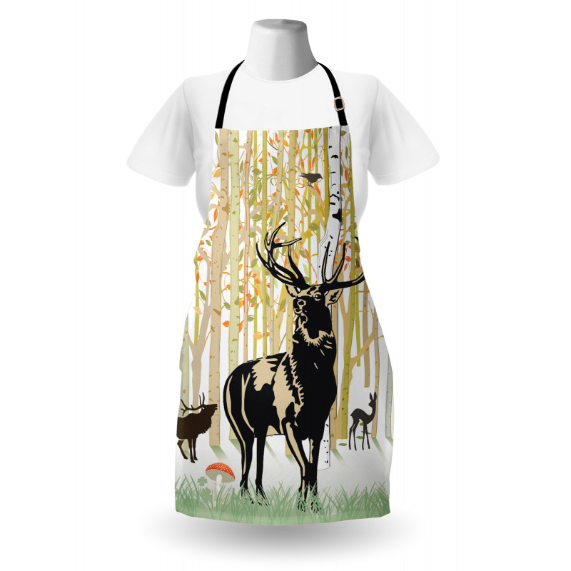 Autumn Forest Wild Animal Apron