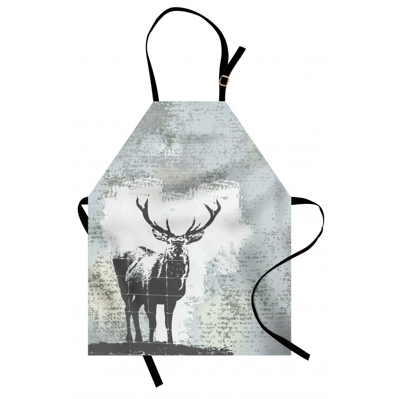 Stag Silhouette Grunge Apron