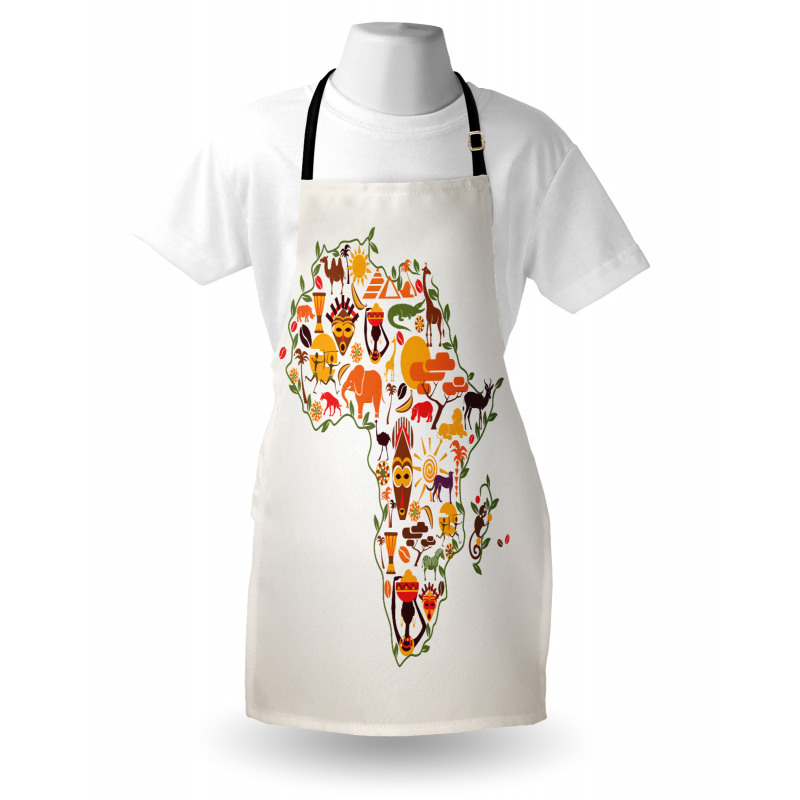 Travel Map Arts Apron