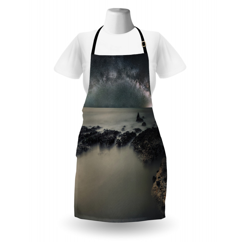 Milky Way Foggy Space Apron