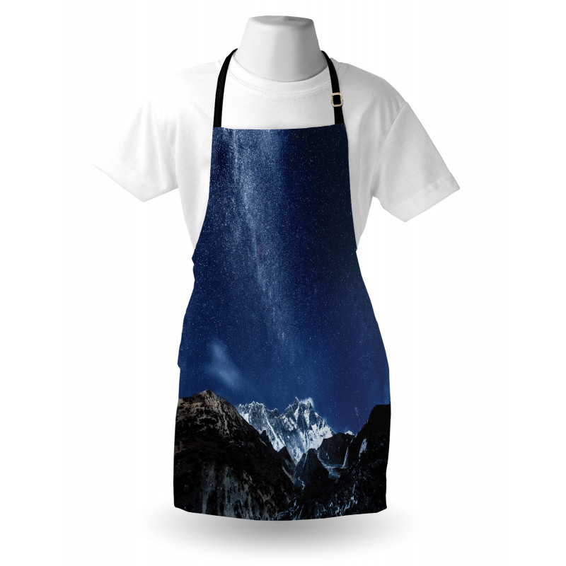 Starry Blue Night Cosmos Apron