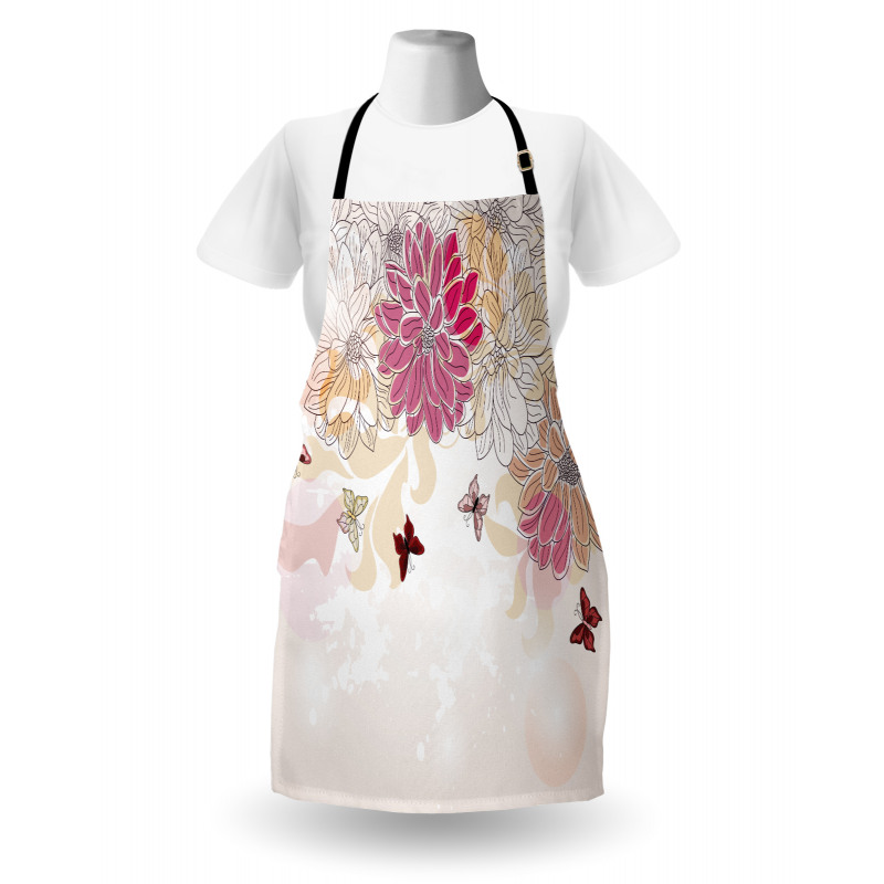 Spring Flower Butterfly Apron