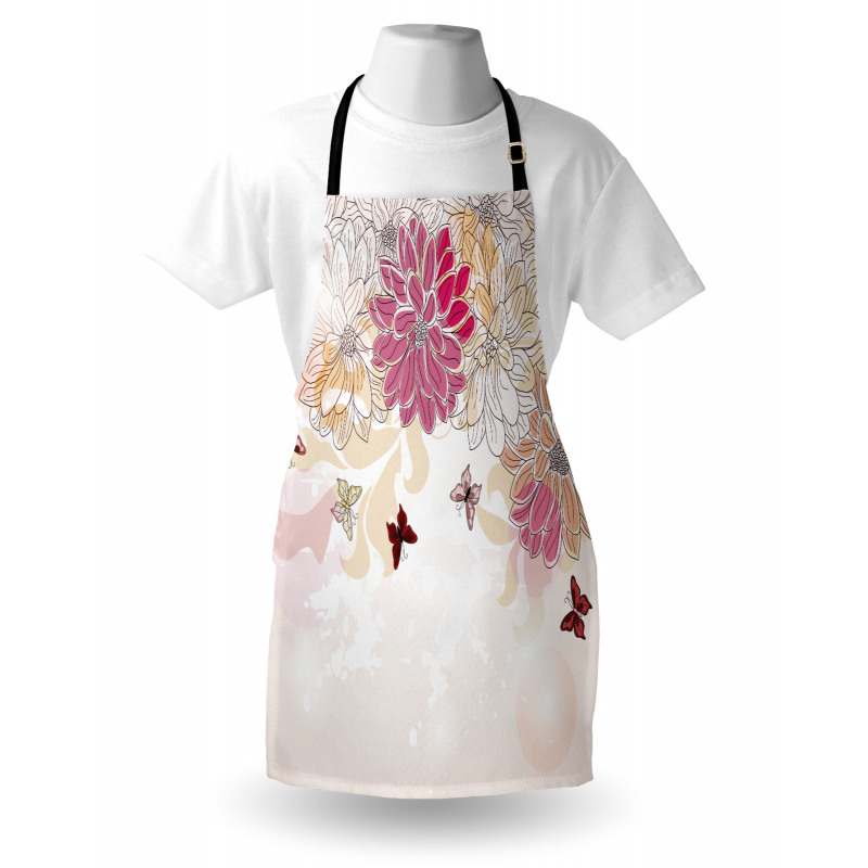 Spring Flower Butterfly Apron