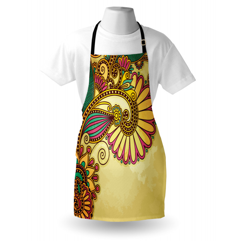 Paisley Flowers Leaves Apron