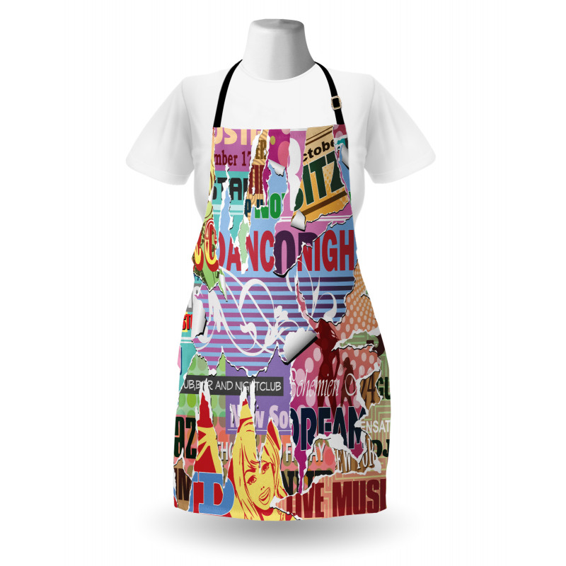 Old Torn Poster Effect Apron
