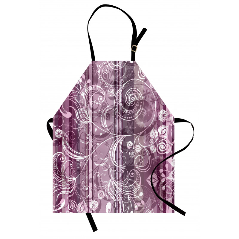 Flowers Leaves Retro Apron