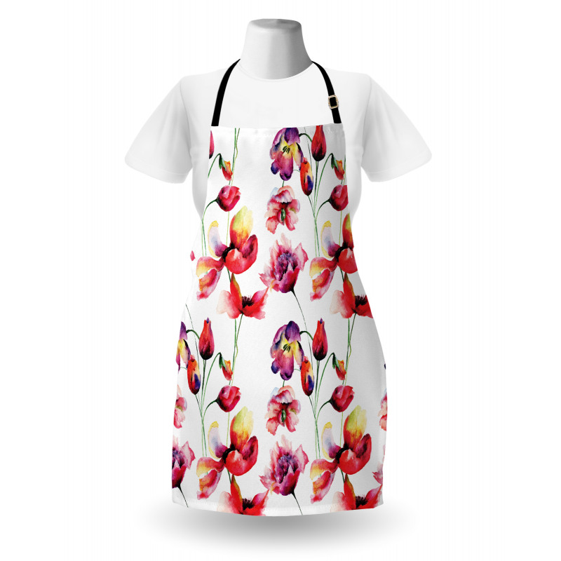 Blooming Tulip Poppy Apron