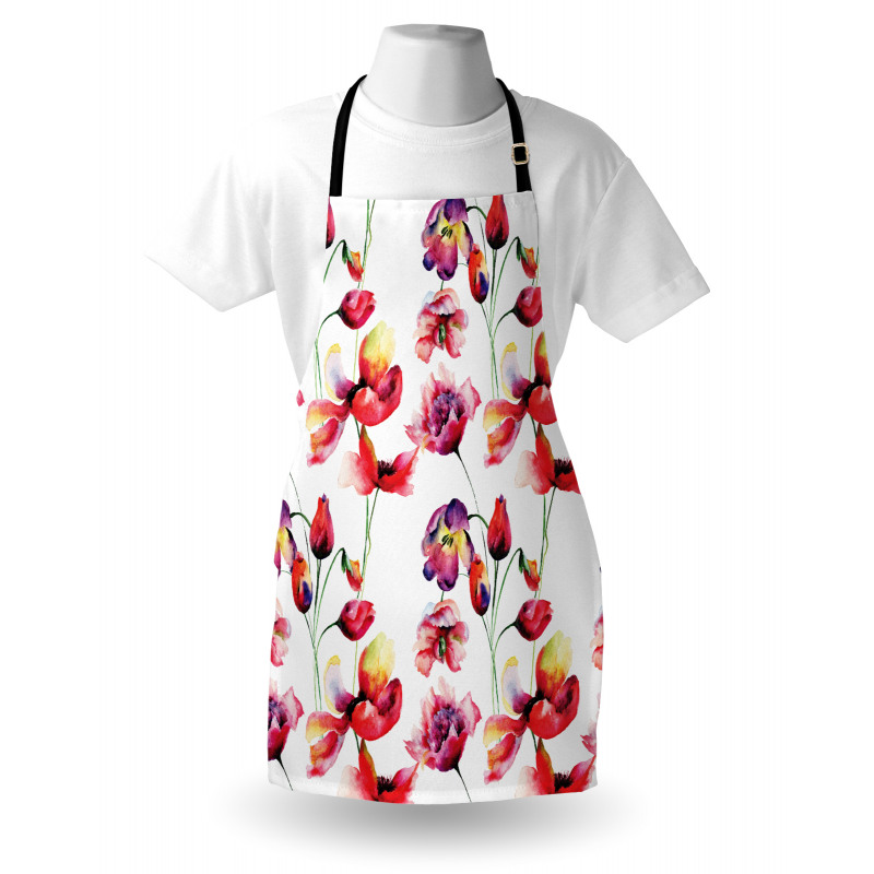 Blooming Tulip Poppy Apron