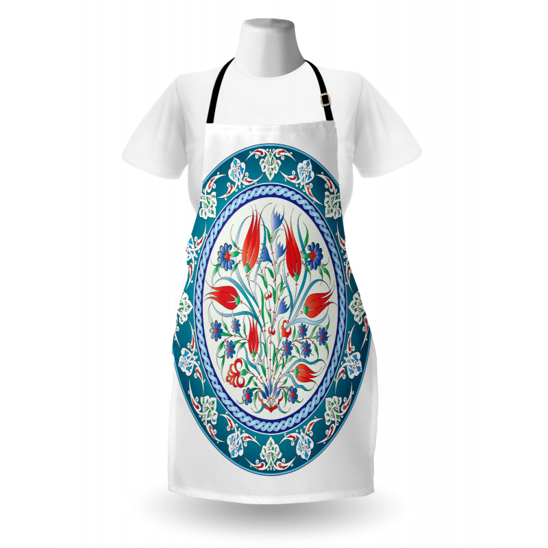 Turkish Tulip Floral Art Apron