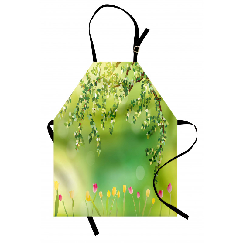 Colorful Tulips Tree Apron