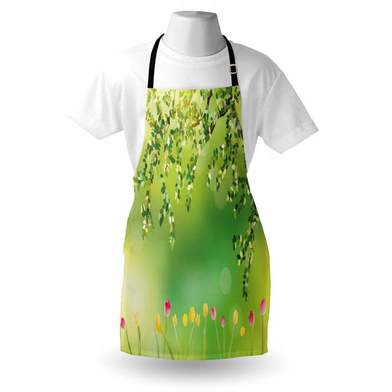 Colorful Tulips Tree Apron