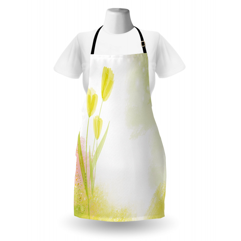 Tulip Flower Watercolor Apron