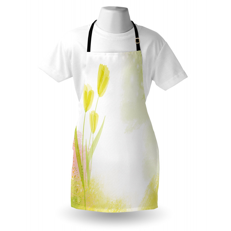 Tulip Flower Watercolor Apron