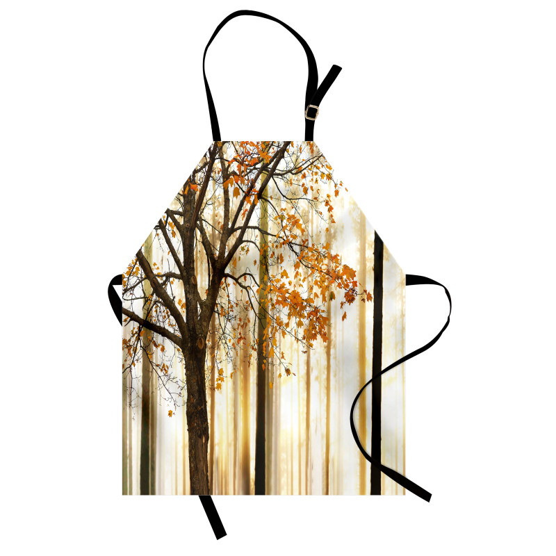 Bare Branches Fall Leaves Apron