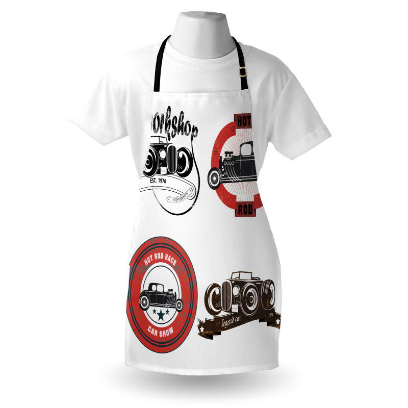 Retro Cars Pop Art Apron