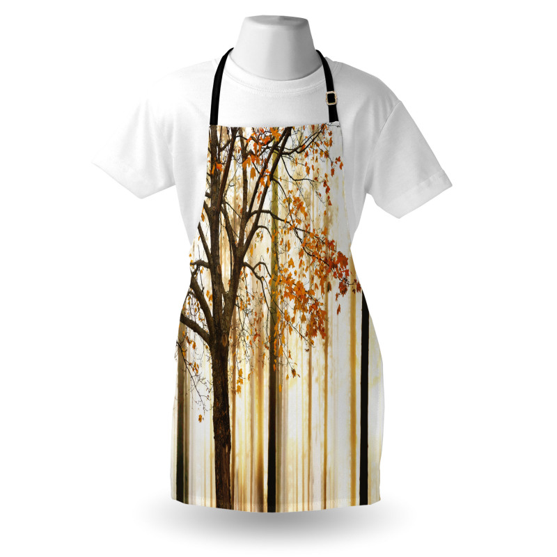 Bare Branches Fall Leaves Apron