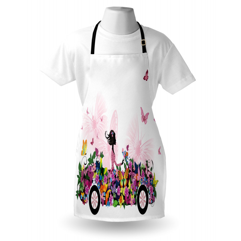 Floral Car Butterflies Apron