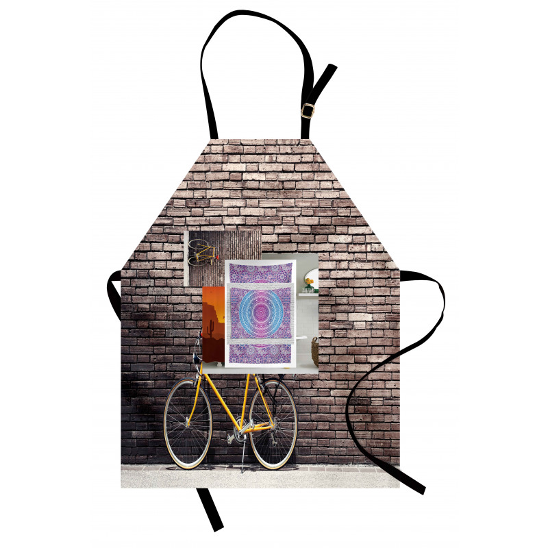 Retro Bicycle on Wall Apron