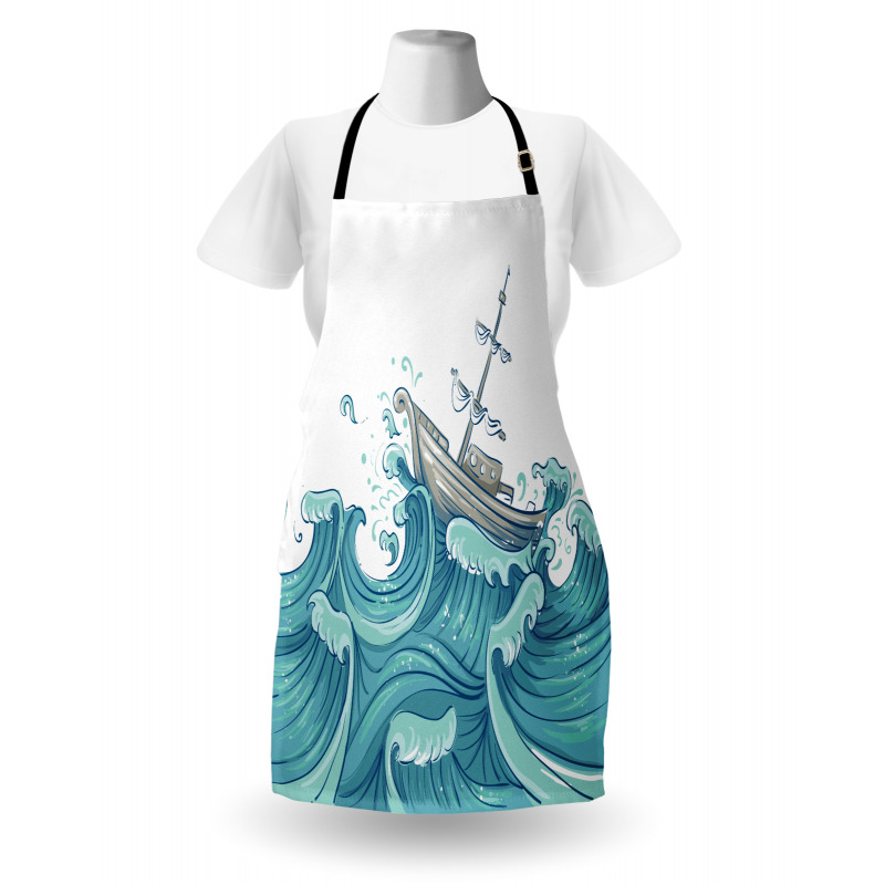 Ship and Ocean Waves Apron