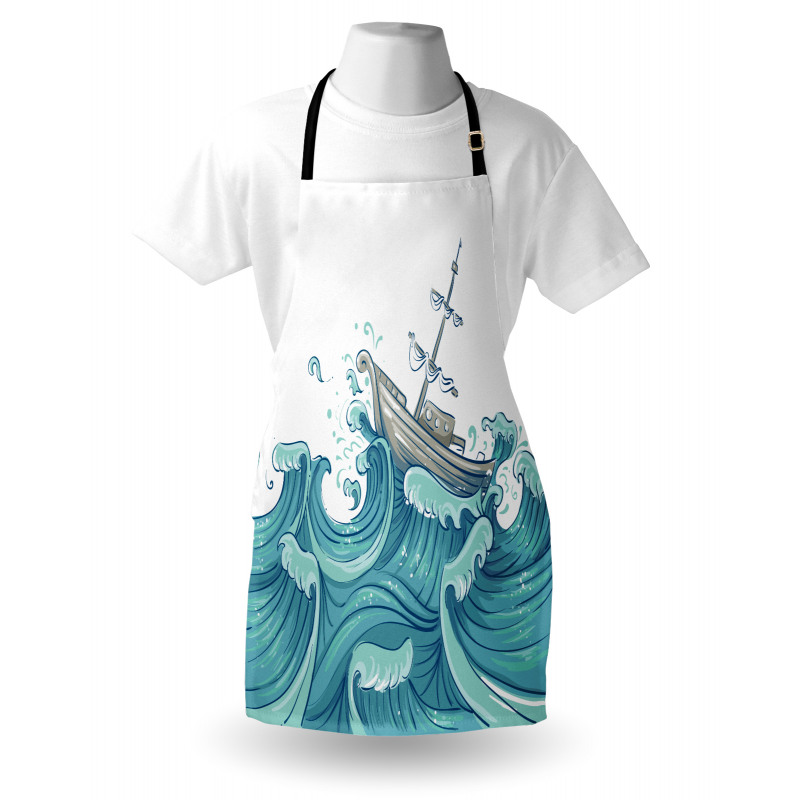 Ship and Ocean Waves Apron