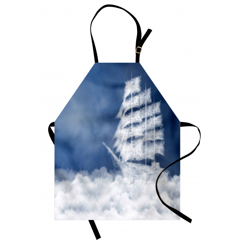 Clouds Ship in Sky Apron